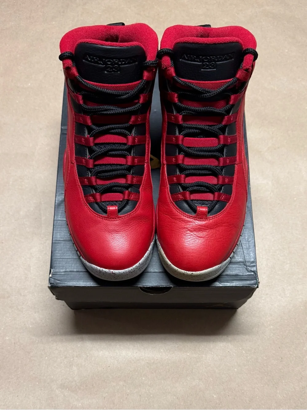 Nike Air Jordan 10 Retro Bull Over Broadway Red Men's 11.5 Basketball Shoes!